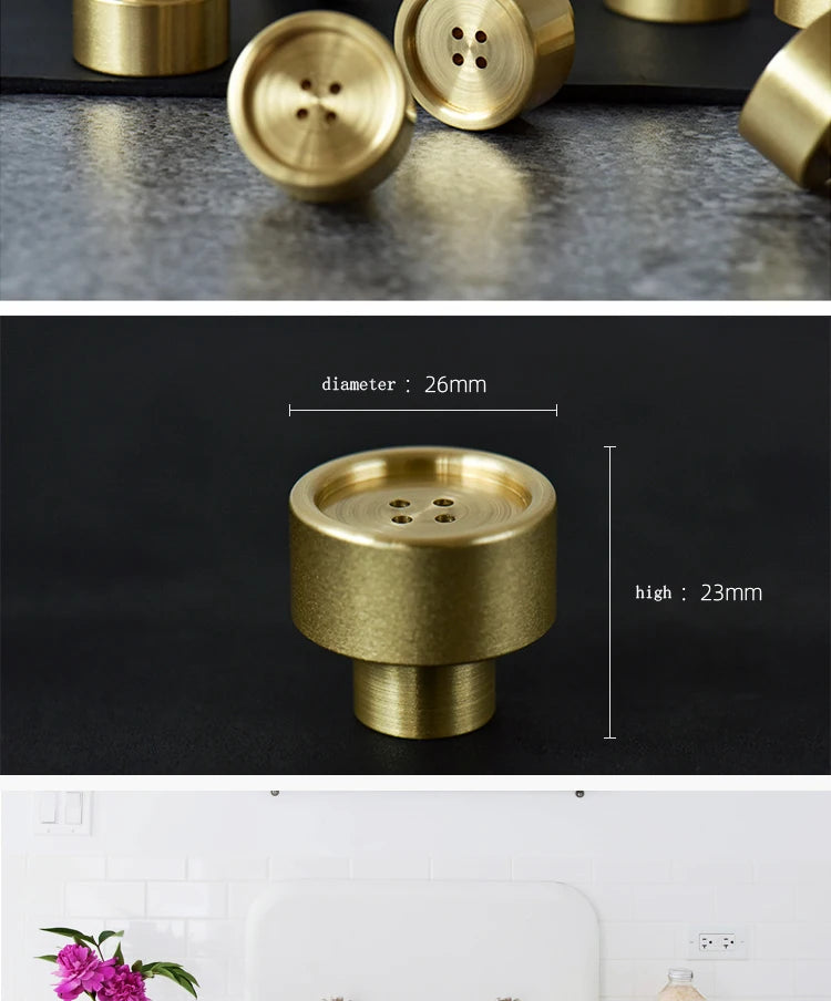 Round Brass Dresser Knobs Drawer Handle Cabinet Door Handle Antique Antique Kitchen furniture Hardware Knob Kitchen  Handles