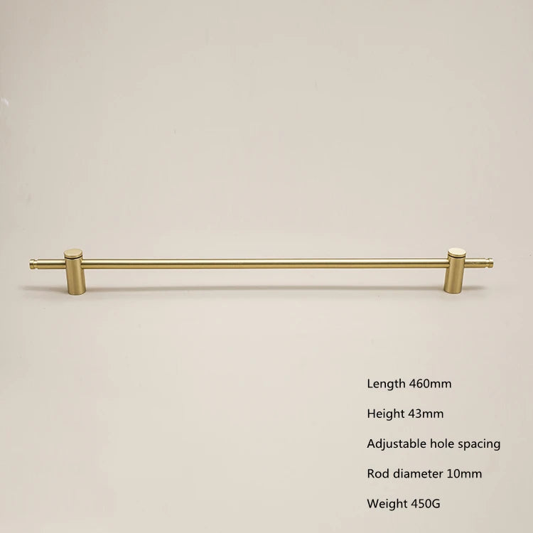 Furniture Long Handles Pure Solid Brass Handle Modern Simple Golden Light Luxury Integral Wardrobe Bathroom Cabinet Long Handle
