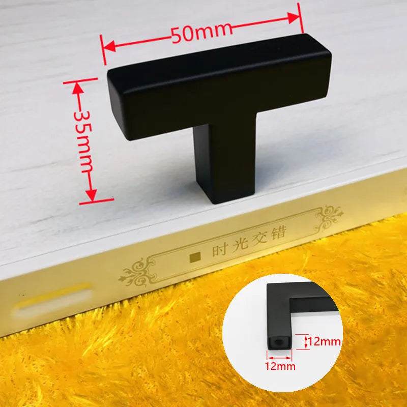 MAIKAK  Matte Black Cabinet Handles Knobs Long Furniture Pulls Kitchen Cupboard Wardrobe Chest Drawer Modern Nordic Handle Pull