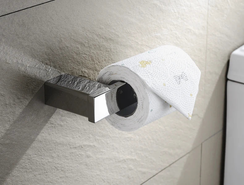 Stainless Steel Bathroom Accessories Wall Shelf Towel Bar Rack Rail Toilet Brush Roll Paper Holder Soap Dish Bathroom Hardware