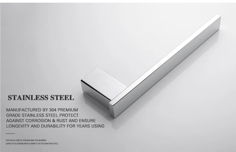 Stainless Steel Bathroom Accessories Wall Shelf Towel Bar Rack Rail Toilet Brush Roll Paper Holder Soap Dish Bathroom Hardware