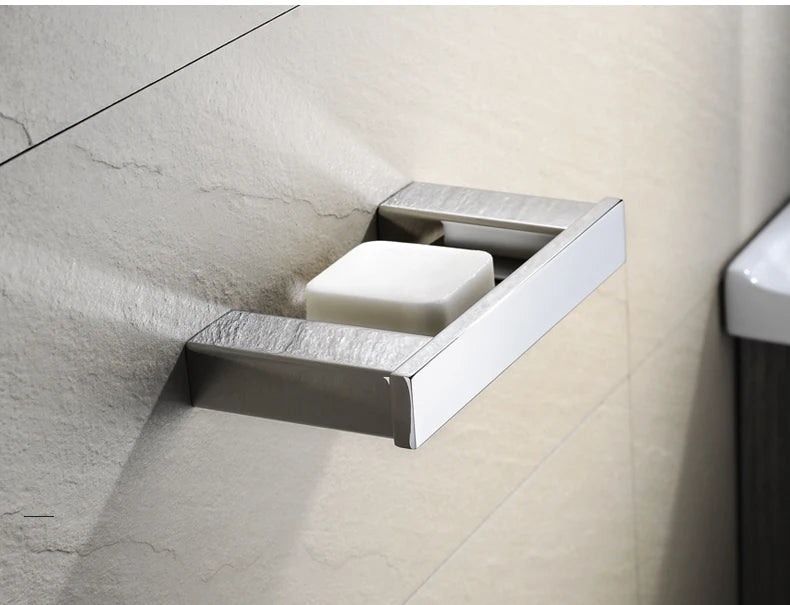 Stainless Steel Bathroom Accessories Wall Shelf Towel Bar Rack Rail Toilet Brush Roll Paper Holder Soap Dish Bathroom Hardware
