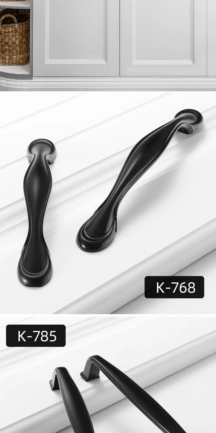 Black Handles Furniture Cabinet Knobs Muebles Handles Kitchen Handles Drawer Knobs Cabinet Pulls Cupboard Handles Knobs