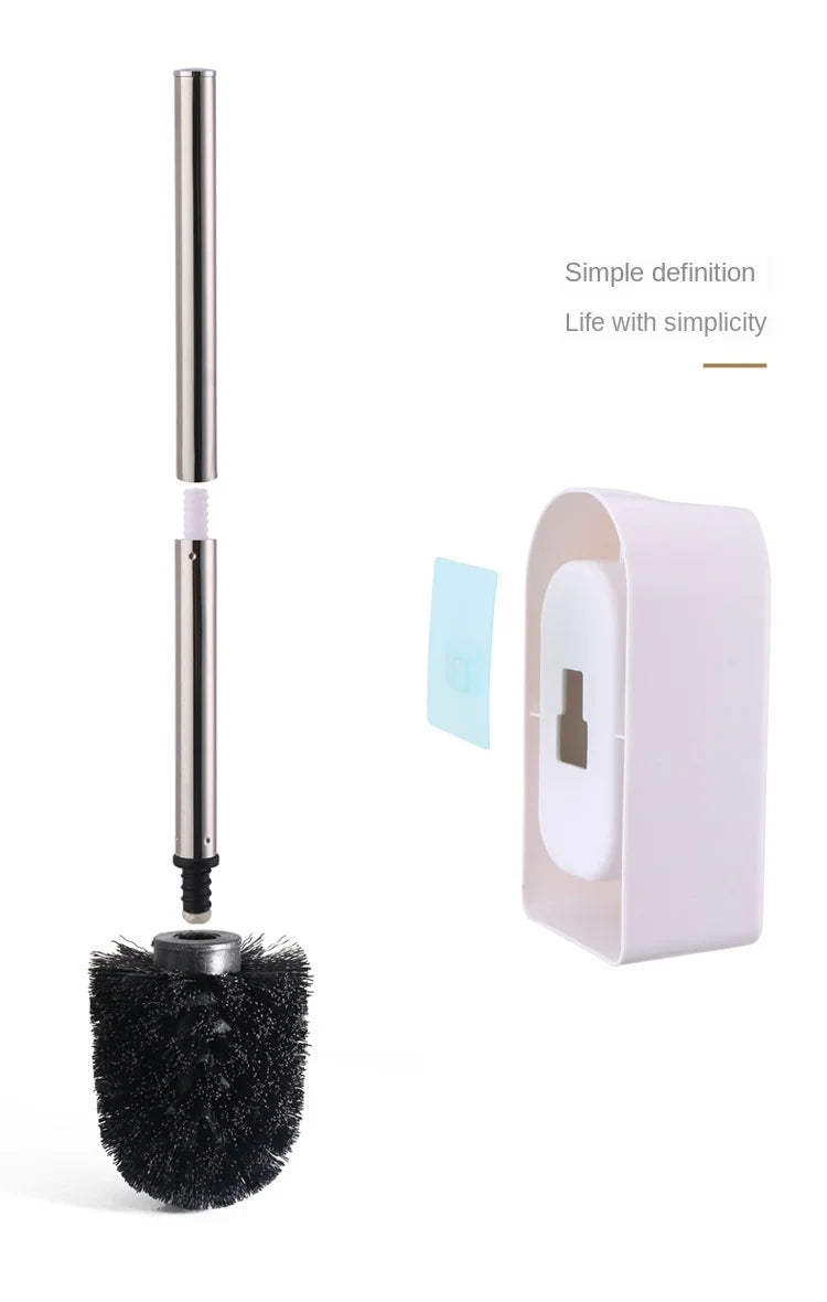 Bathroom bathroom wall-mounted toilet brush Long handle household suit No dead corner soft fur toilet cleaning toilet brush