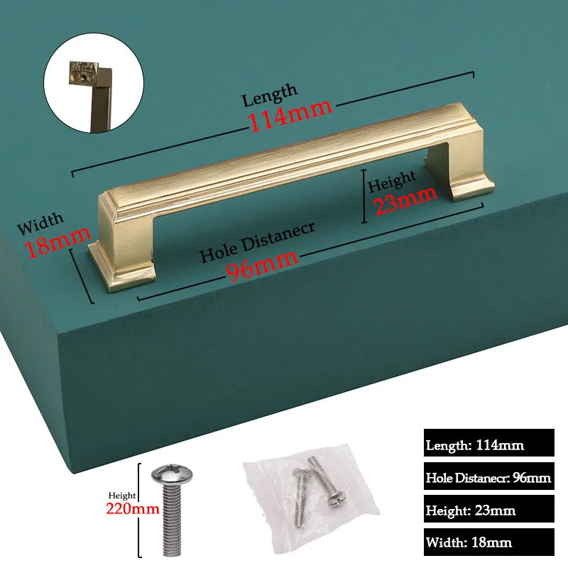 Modern Door Knobs and Handles For Interior Doors Golden Furniture Cabinets Drawers Solid Kitchen Cupboard Handles Pull