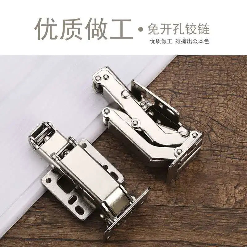 3-4 Inch 90 Degree Thicken Free Drilling Hole Cabinet Door Soft Closing Hydraulic Buffer Hinge Furniture Hardware