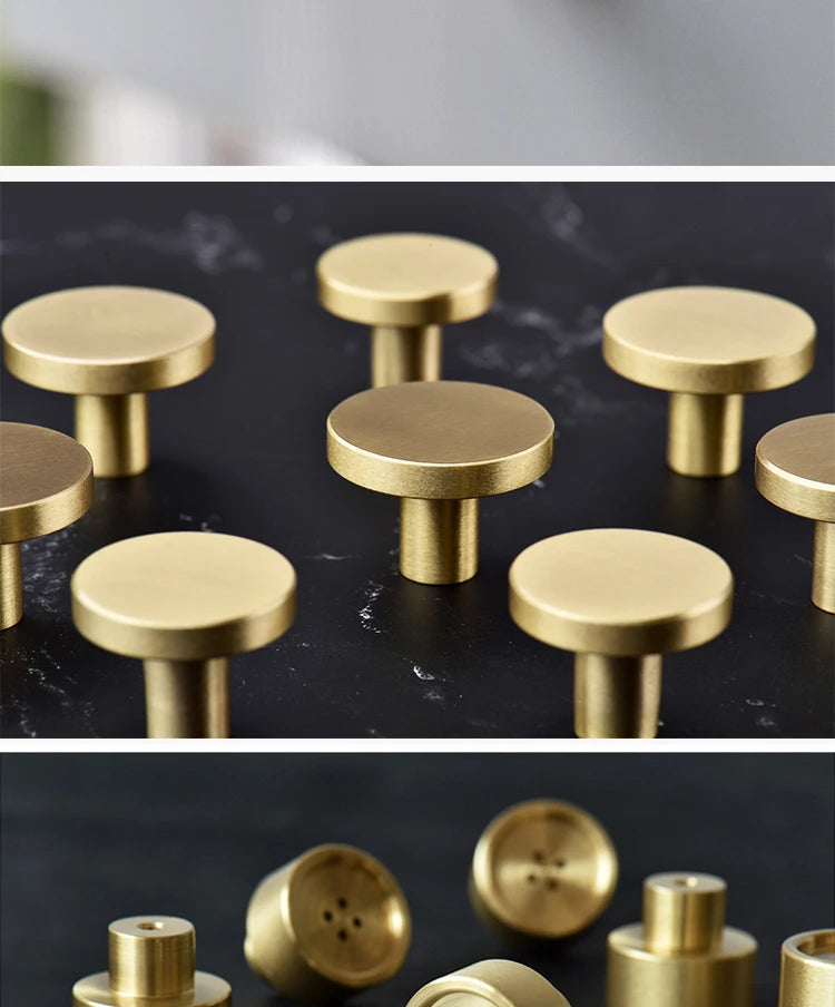Round Brass Dresser Knobs Drawer Handle Cabinet Door Handle Antique Antique Kitchen furniture Hardware Knob Kitchen  Handles