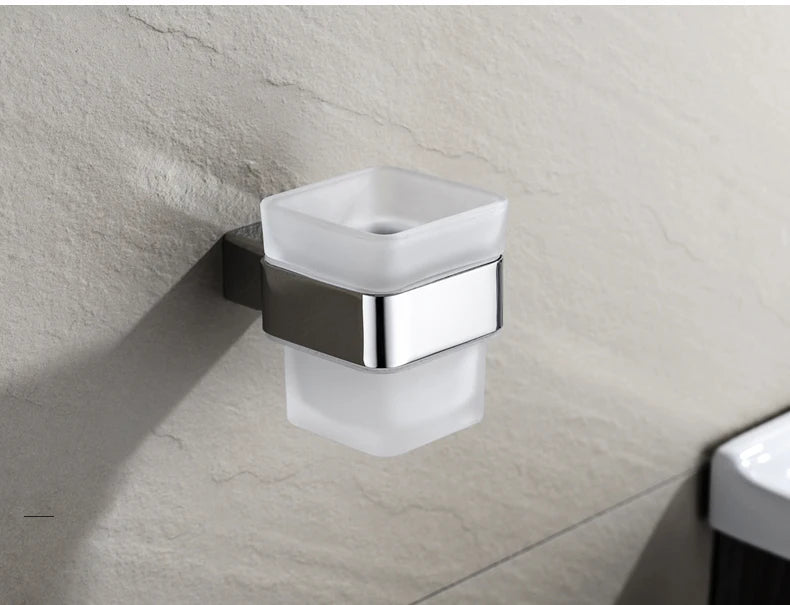 Stainless Steel Bathroom Accessories Wall Shelf Towel Bar Rack Rail Toilet Brush Roll Paper Holder Soap Dish Bathroom Hardware