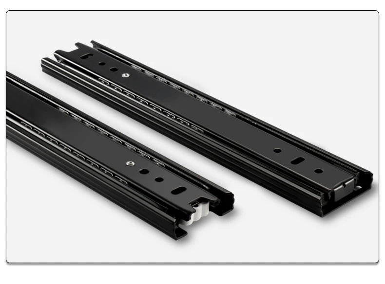 AOBT Stainless Steel Drawer Slide Soft Close Drawer 10"- 22" Track Rail Sliding Three-Section Cabinet Slides Furniture Hardware