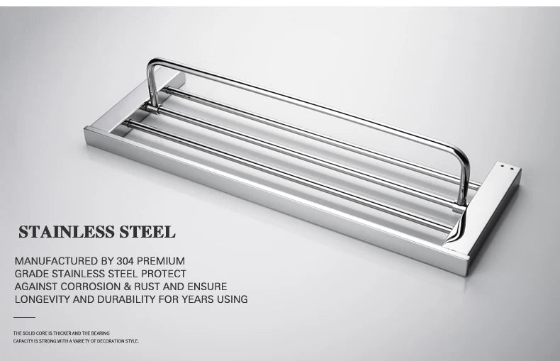 Stainless Steel Bathroom Accessories Wall Shelf Towel Bar Rack Rail Toilet Brush Roll Paper Holder Soap Dish Bathroom Hardware