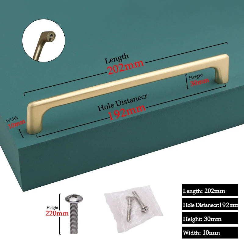 Modern Door Knobs and Handles For Interior Doors Golden Furniture Cabinets Drawers Solid Kitchen Cupboard Handles Pull