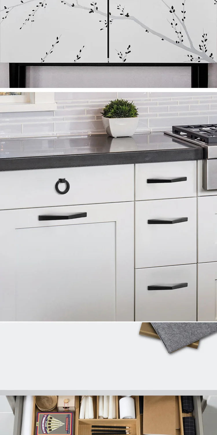 Black Handles for Furniture Cabinet Knobs and Handles Kitchen Handle Drawer Knobs Cabinet Pulls Cupboard Handles Knobs