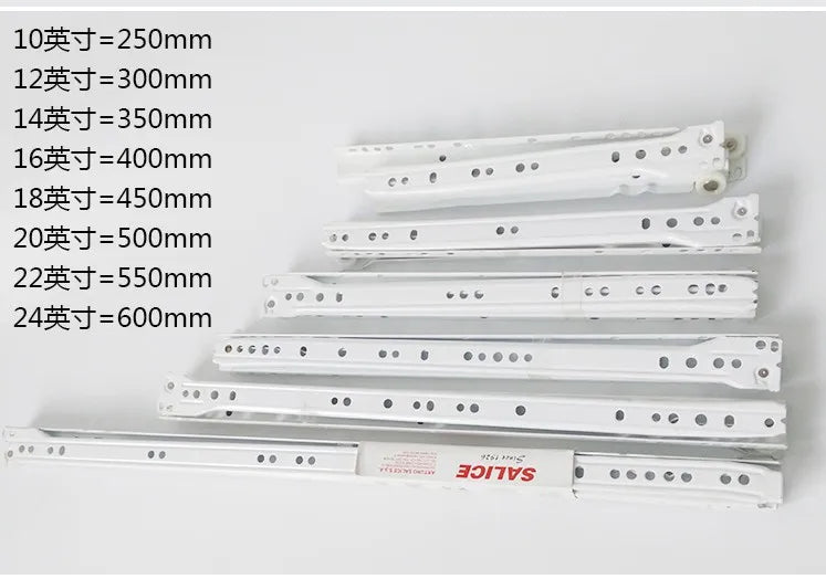 1set Drawer Track Slides Two Cabinet Rails Thickening Computer Table Chute Clothing Cabinets Keyboard Roller Pulley Furniture