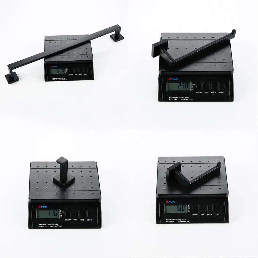 Bathroom Accessories Bathroom Hardware Set Black Robe Hook Towel Rail Bar Rack Bar Paper Holder Shelf