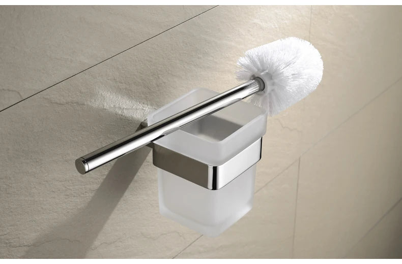 Stainless Steel Bathroom Accessories Wall Shelf Towel Bar Rack Rail Toilet Brush Roll Paper Holder Soap Dish Bathroom Hardware