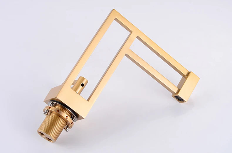 BAKALA Modern Basin Faucets Black Sink Mixer Taps Brass Bathroom Taps Square Vessel Sink Faucet Black Basin Mixer Cold Hot Water