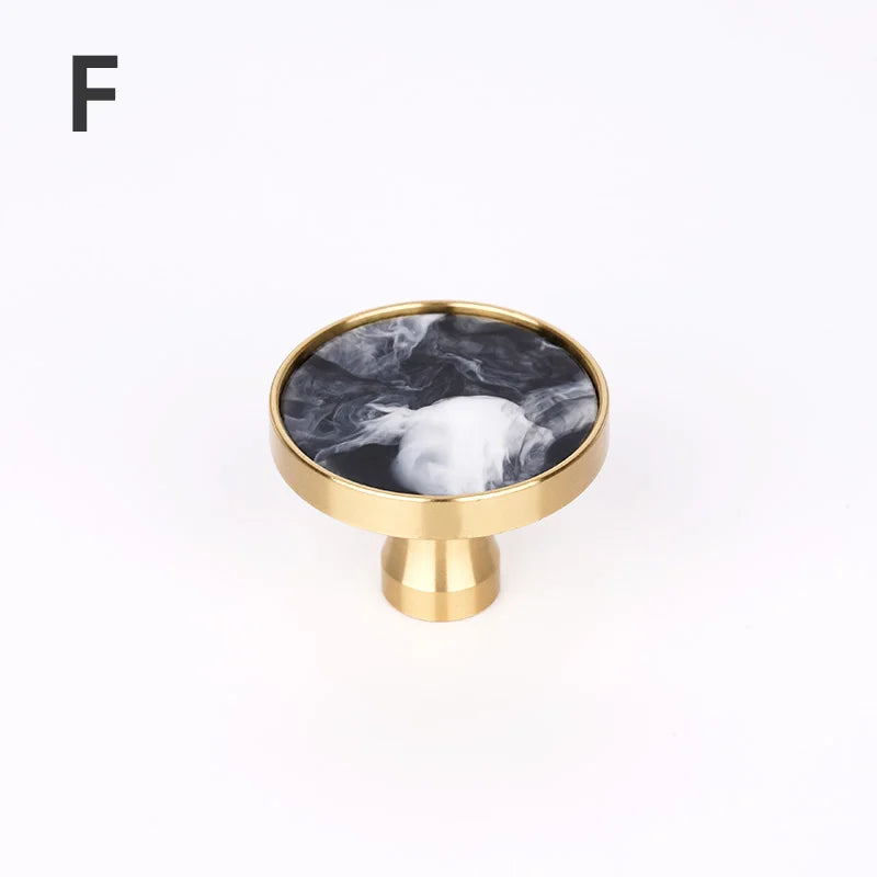 Brass Door Knobs and Handles for Cabinet  Shell Resin Elegant Furniture Handles Kitchen Cupboard Drawer Pulls Wall Hanging Hooks