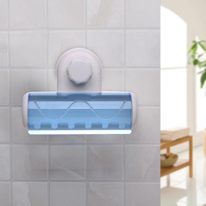Bathroom Accessories Set Toothbrush Holder Wall Mount Stand Tooth brush Holder Hooks Suction Cup Bathroom Tools Toothbrush Rack