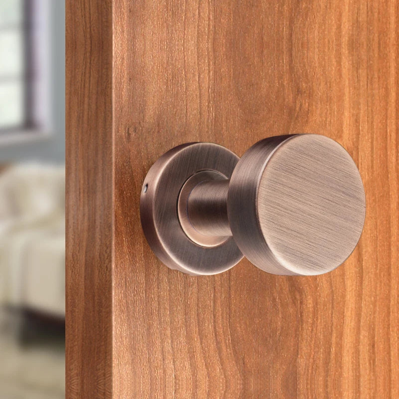 Door Handles for Interior Doors without Lock Tube Shape Brushed Copper and Chrome Color Options Stainless Steel Knob