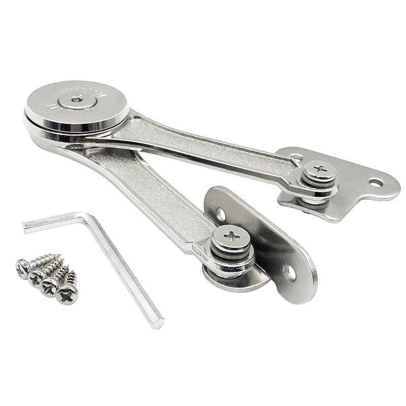 2Pcs Heavy Duty Lid Support Hinges Soft Close Folding Lid Stay Hinge Keep Lid Hinge Open for Cabinet Kitchen Wardrobe Hardware