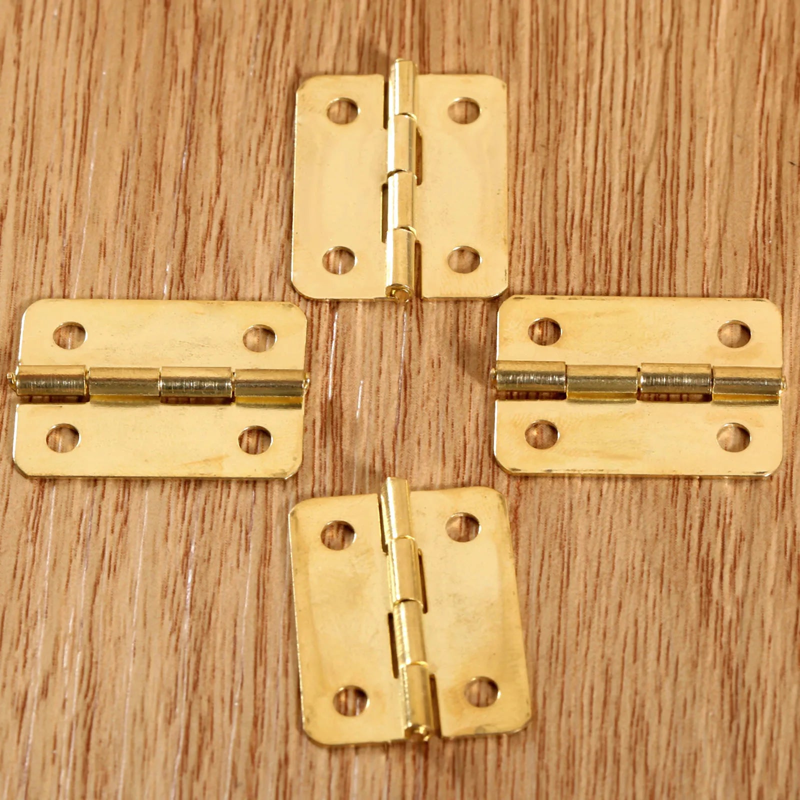 4pcs 24*18mm  Drawer Hinges Kitchen Cabinet Door Hinges for Caskets Jewelry Boxes Furniture Fittings  Furniture Accessories