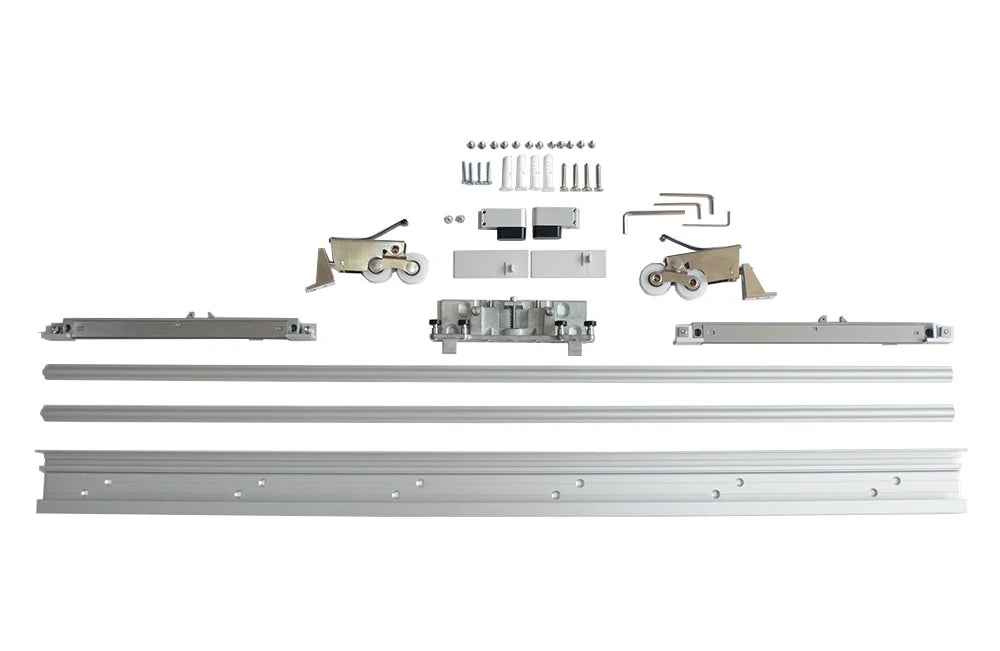 Concealed Sliding Barn Door Hardware Soft Closing Interior Wall Mount Hidden Track Rolling Kit,No Door