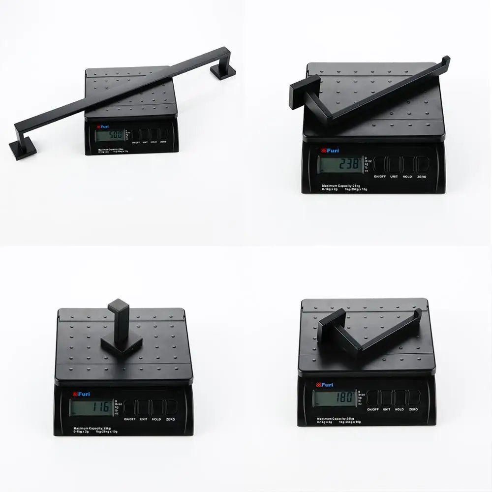 Bathroom Accessories Bathroom Hardware Set Black Robe Hook Towel Rail Bar Rack Bar Paper Holder Shelf