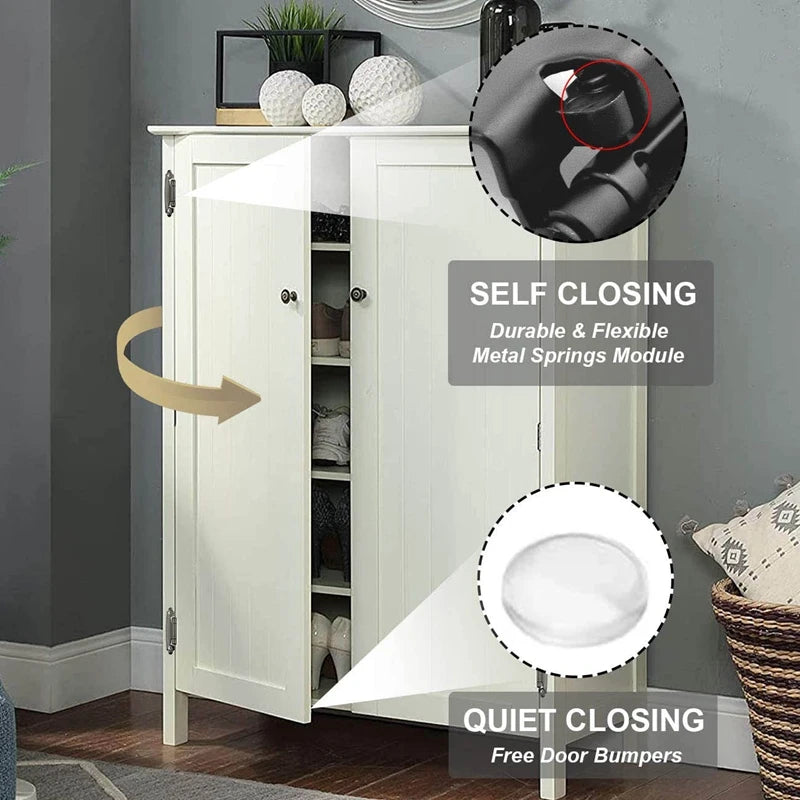 20Pcs Black Cabinet Hinges Self-Closing Hinges for Kitchen Cabinet Furniture Doors, Cabinet Door Hinges with Screws