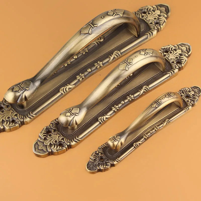 Retro Classic Anti-theft Door Handles and Knobs Double Door Big Pulls Large Hole Spacing Length 18cm 25cm 30cm