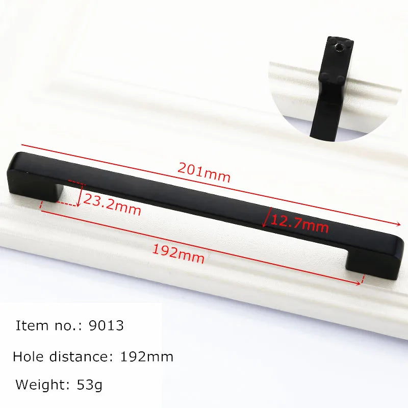 Modern Cabinet Handles Solid Aluminum Alloy Door Knobs And Handles Kitchen Cupboard Pulls Drawer Knobs Furniture Handle Hardware