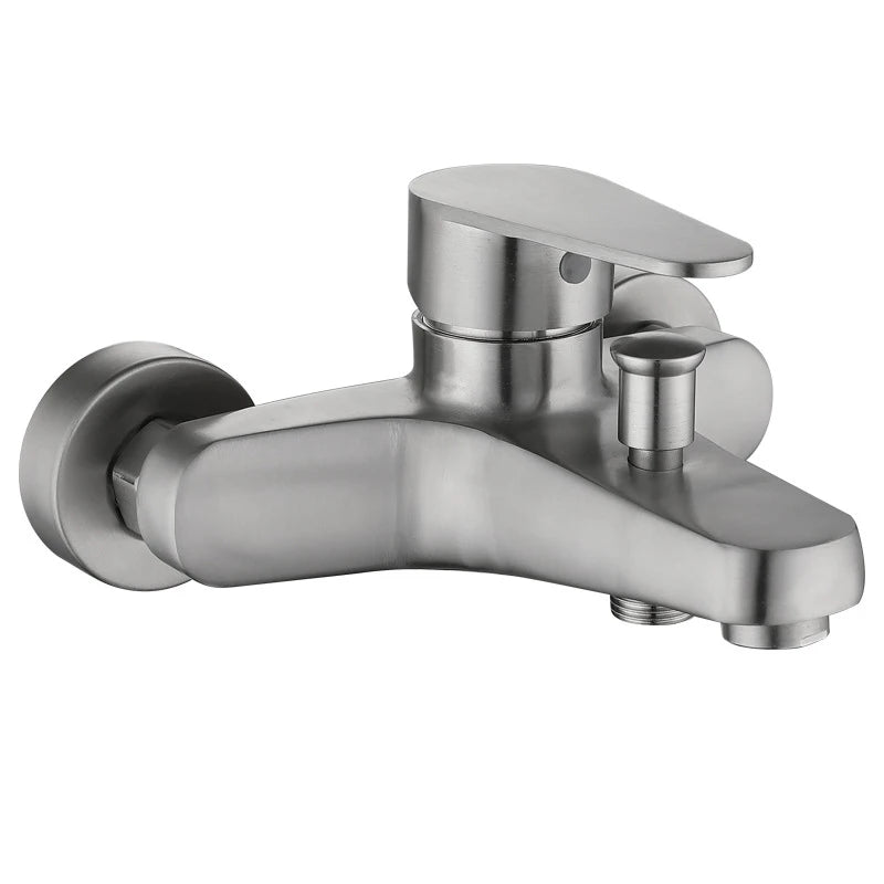 Bathroom Stainless Steel Basin Faucet Mixer Tap Bathtub Faucet Wall Hanging Hot and Cold Water Faucet Bathroom Accessories
