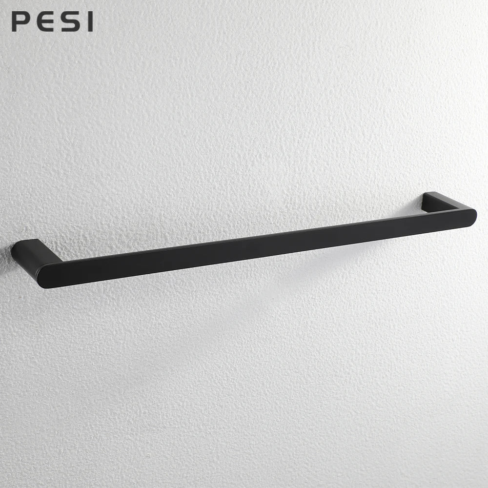 Bathroom Hardware Set Black Robe Hook Towel Rail Bar Rack Bar Shelf Tissue Paper Holder Toothbrush Holder Bathroom Accessories.