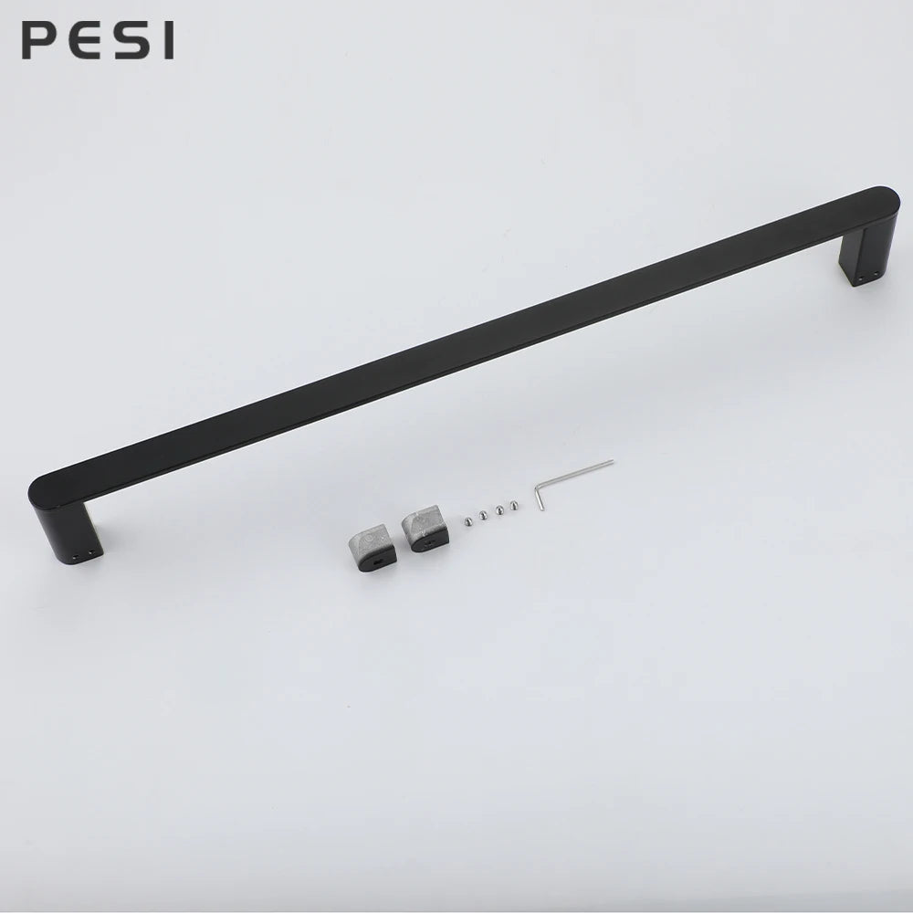 Bathroom Hardware Set Black Robe Hook Towel Rail Bar Rack Bar Shelf Tissue Paper Holder Toothbrush Holder Bathroom Accessories.