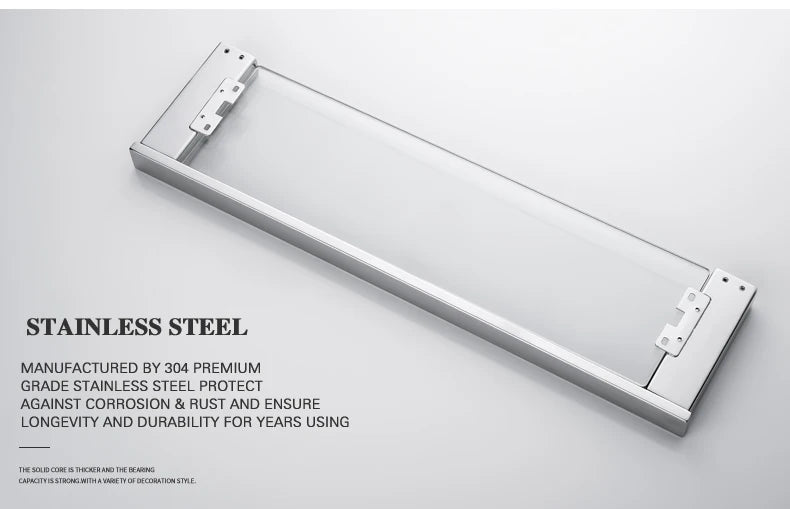 Stainless Steel Bathroom Accessories Wall Shelf Towel Bar Rack Rail Toilet Brush Roll Paper Holder Soap Dish Bathroom Hardware