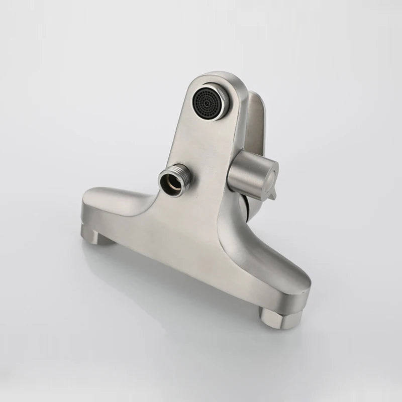 Bathroom Stainless Steel Basin Faucet Mixer Tap Bathtub Faucet Wall Hanging Hot and Cold Water Faucet Bathroom Accessories