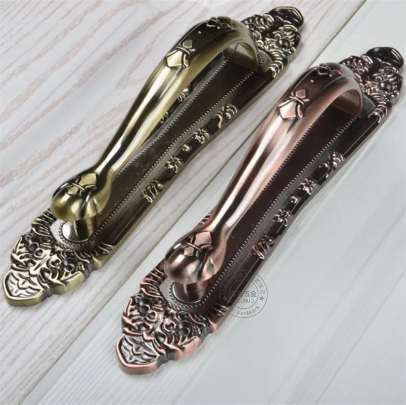 Retro Classic Anti-theft Door Handles and Knobs Double Door Big Pulls Large Hole Spacing Length 18cm 25cm 30cm