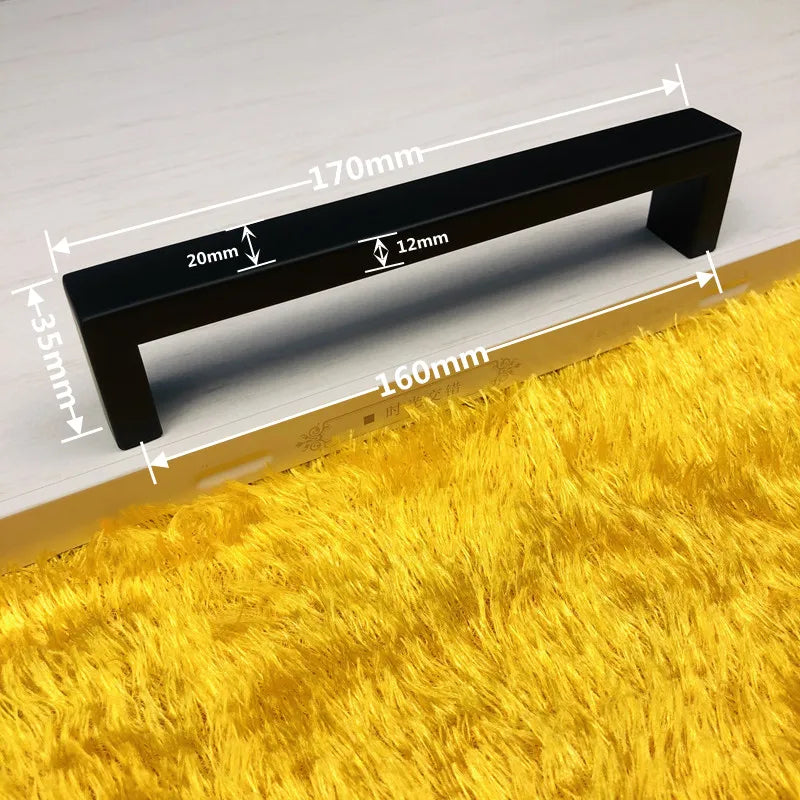 MAIKAK  Matte Black Cabinet Handles Knobs Long Furniture Pulls Kitchen Cupboard Wardrobe Chest Drawer Modern Nordic Handle Pull