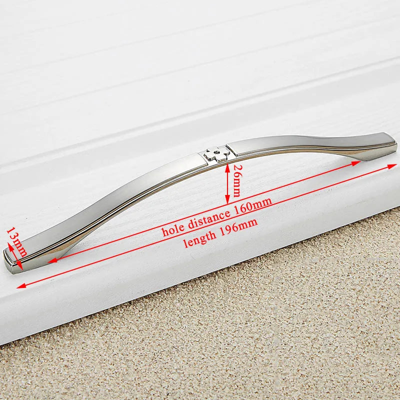 KAK Zinc Alloy Modern Cabinet Handles Kitchen Cupboard Door Pulls Drawer Knobs Handles Wardrobe Pulls Furniture Handle Hardware