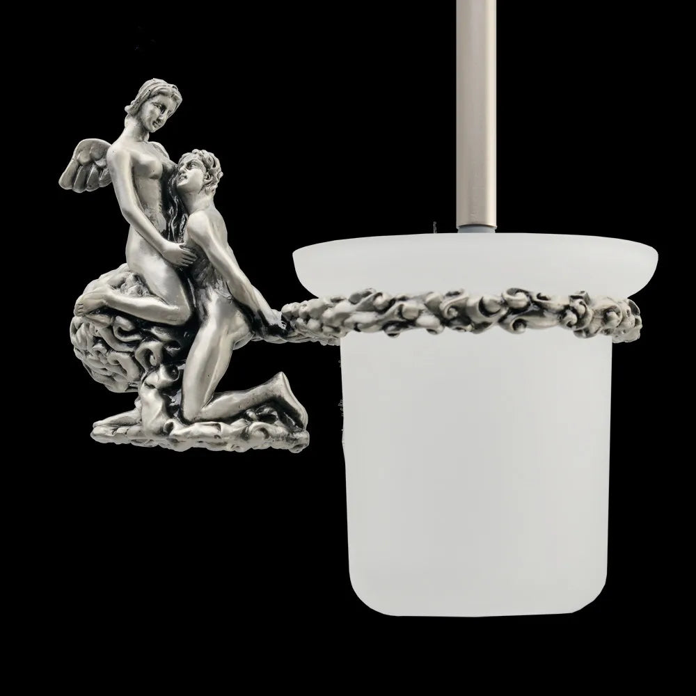 Wall Mounted Romantic Bathroom Hardware Accessories Set,Towel Ring Toilet Paper Holder Towel Bar Toliet Brush Holder MB-0810T