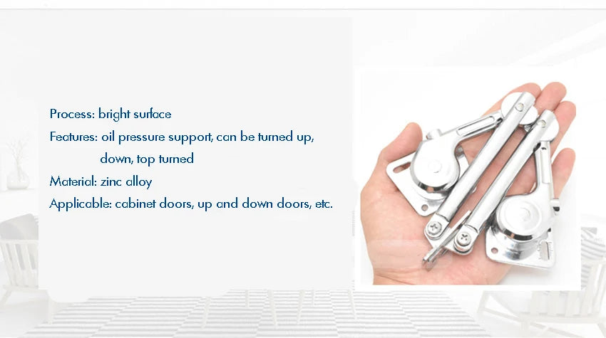 2PCS/Set Cabinet Lift Support Soft Close Hinges Gas Spring Lid Support Toy Box Hinges, Kitchen Cabinet Hinges Safety Lid Support