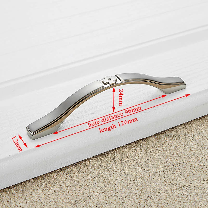 KAK Zinc Alloy Modern Cabinet Handles Kitchen Cupboard Door Pulls Drawer Knobs Handles Wardrobe Pulls Furniture Handle Hardware