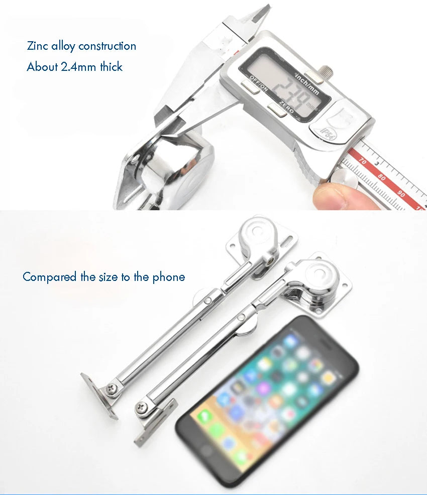 2PCS/Set Cabinet Lift Support Soft Close Hinges Gas Spring Lid Support Toy Box Hinges, Kitchen Cabinet Hinges Safety Lid Support