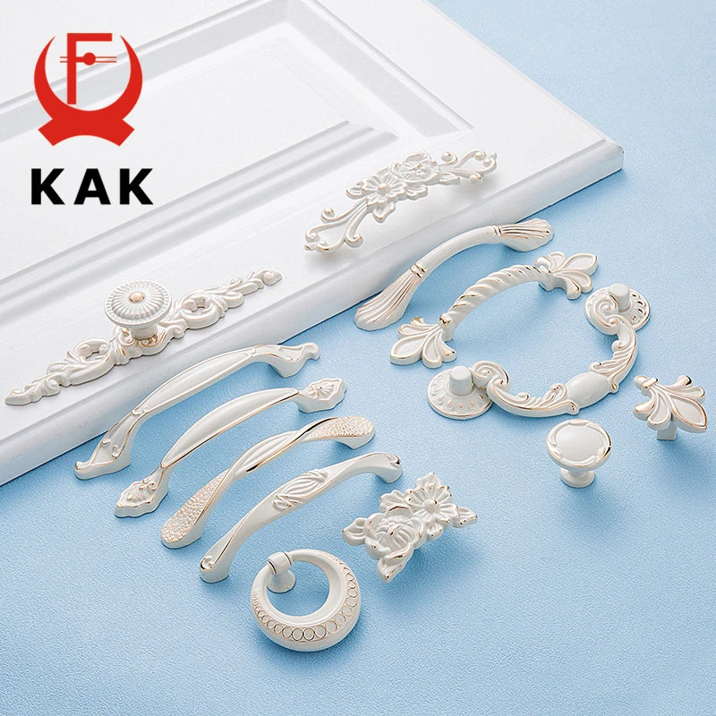 KAK Zinc Alloy Modern Cabinet Handles Kitchen Cupboard Door Pulls Drawer Knobs Handles Wardrobe Pulls Furniture Handle Hardware
