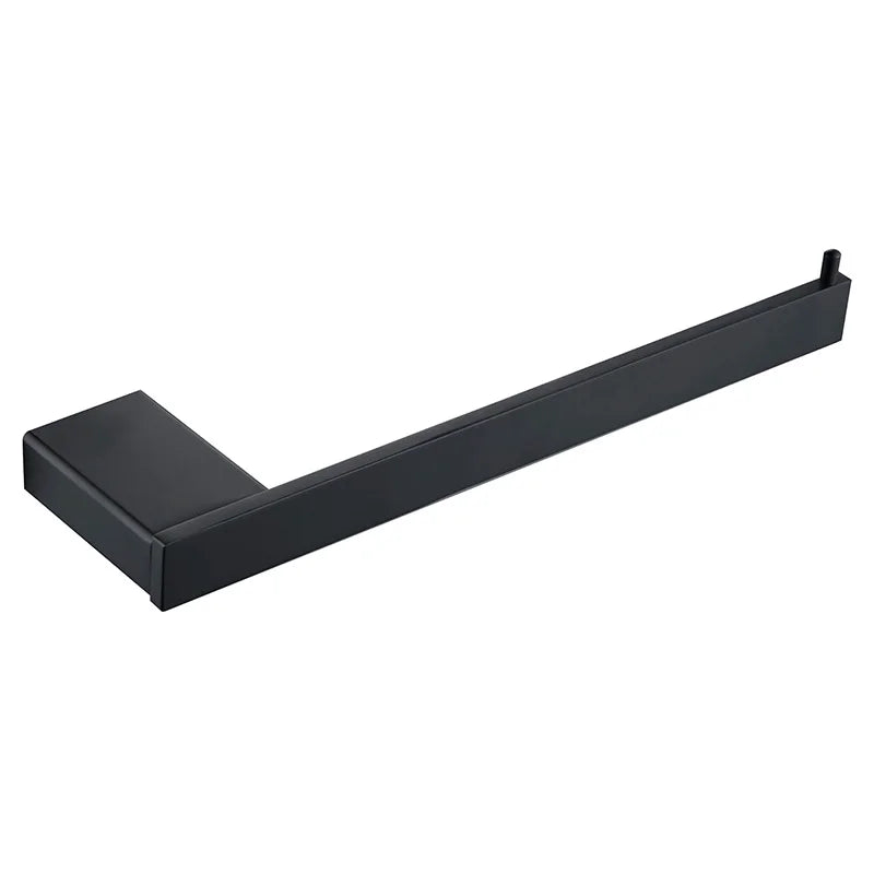 Bathroom Accessories Hardware Set Matte Black SUS304 Stainless Steel Paper Holder Toothbrush Holder Towel Bar Bath Shelves
