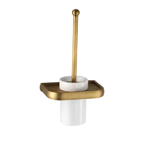 Soild brass antique bathroom accessories set towel bar shelf hook toilet paper rack brush holder mirror banheiro hardware