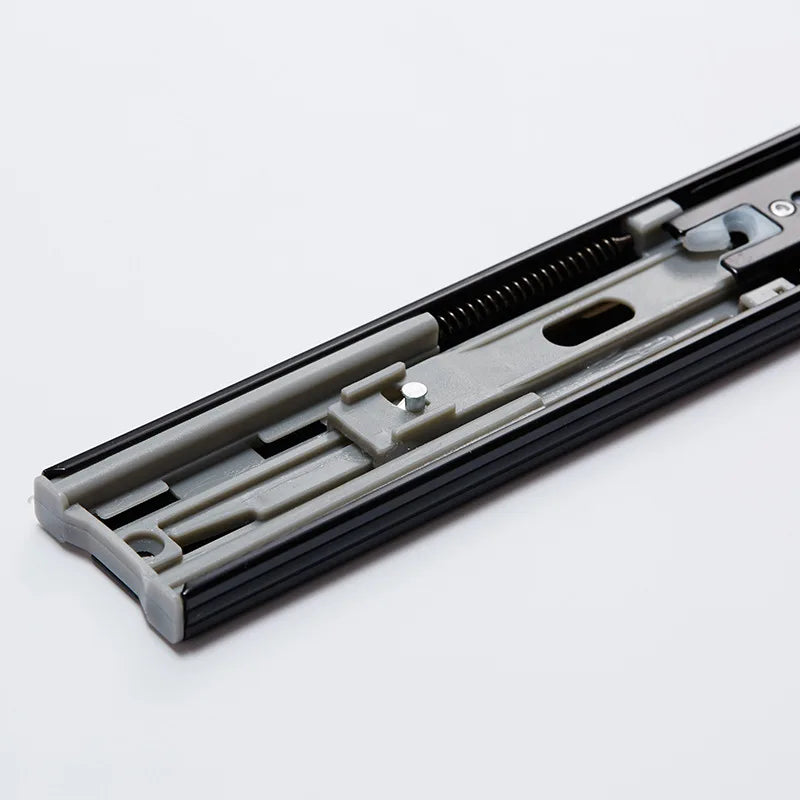 2Pcs Metal Buffer Drawer Slides 8-20 Inch Track Width 45mm Mute Three-Section Rail Sliding Furniture Hardware Fittings