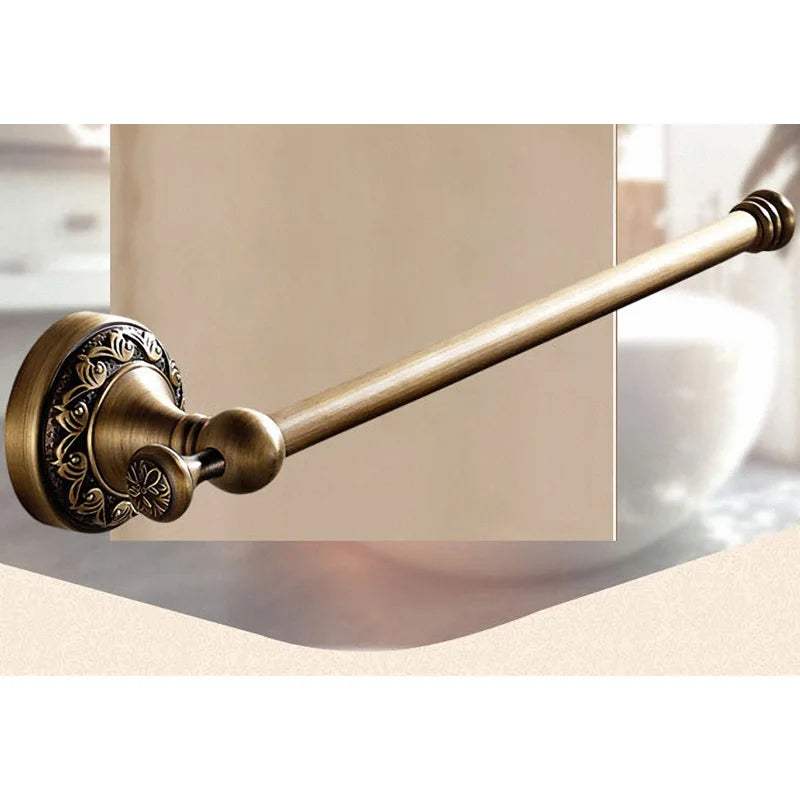 Bathroom Accessories set Antique Brass Collection Carved Bathroom Products wall mounted brass bathroom hardware set