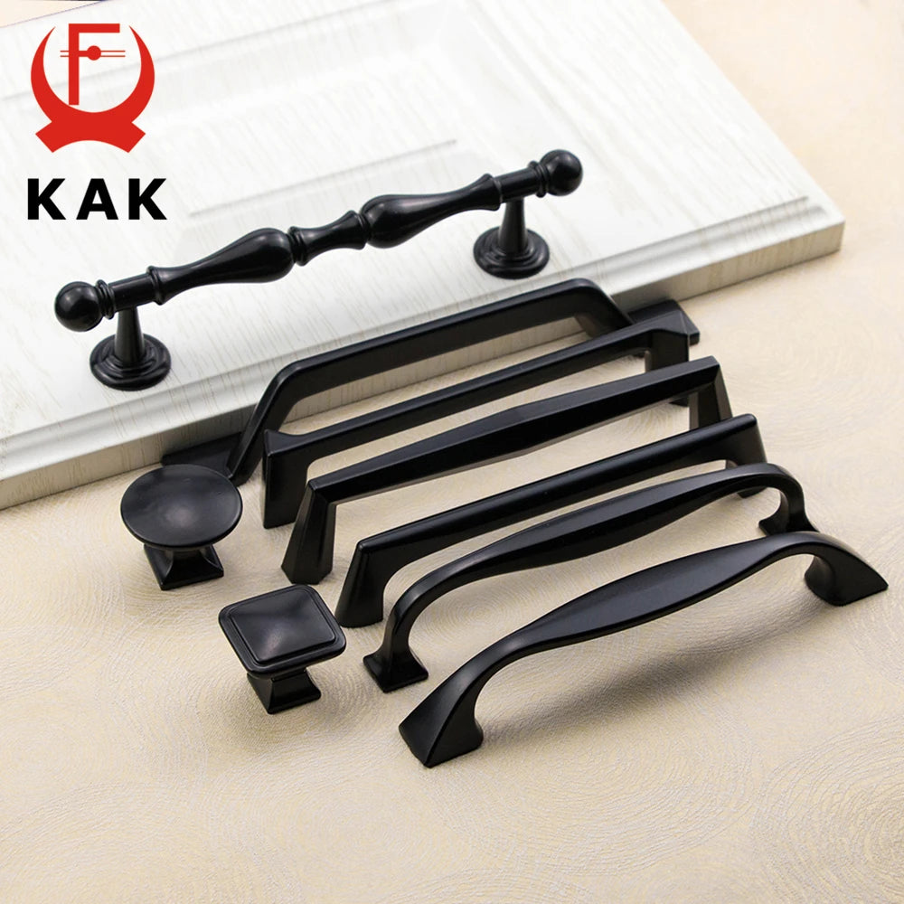 KAK Zinc Alloy Modern Cabinet Handles Kitchen Cupboard Door Pulls Drawer Knobs Handles Wardrobe Pulls Furniture Handle Hardware