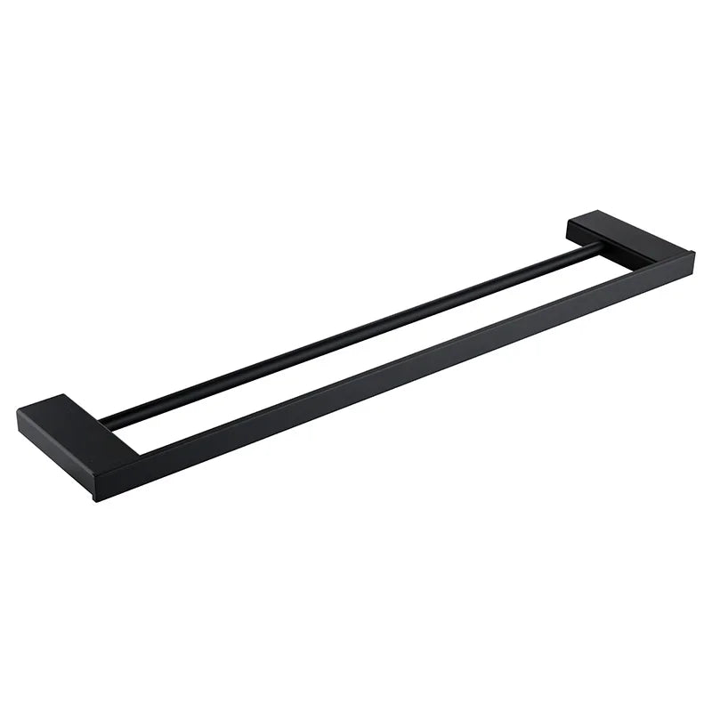 Bathroom Accessories Hardware Set Matte Black SUS304 Stainless Steel Paper Holder Toothbrush Holder Towel Bar Bath Shelves