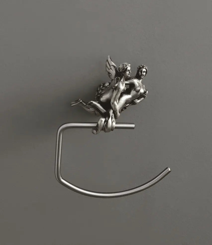 Wall Mounted Romantic Bathroom Hardware Accessories Set,Towel Ring Toilet Paper Holder Towel Bar Toliet Brush Holder MB-0810T